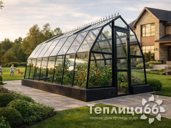 Теплица Рада Исеть под стекло, ширина 3,0 м. (калькулятор)